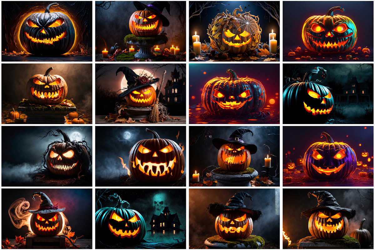 Creepy Halloween Pumpkin Wallpaper, a Background Graphic by Forhadx5 (Photo 5 of 8)