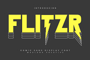 Flitzr Flash Comic Sans Display Font, a Sans Serif Font by Maulana Creative (Thumbnail 1 of 7)