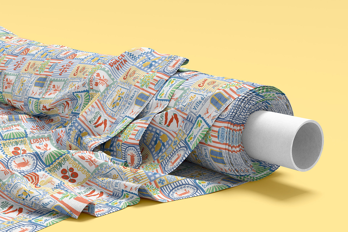 Italian summer - Dolce Vita pattern, a Pattern Graphic by Tani Kuzminka (Photo 23 of 29)