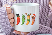 Christmas Chili Pepper PNG, an Illustration by CraftArtStudio (Thumbnail 2 of 4)