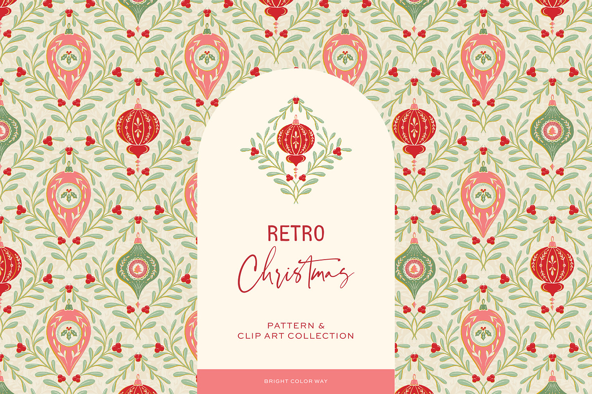 Retro Christmas Patterns & Clip Art, a Pattern Graphic by Eclectic Anthology (Photo 6 of 17)