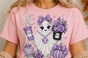 Cute Rhinestone Ghost PNG (2), a Seasonal Illustration by DreamCafeArt (Thumbnail 5 of 6)