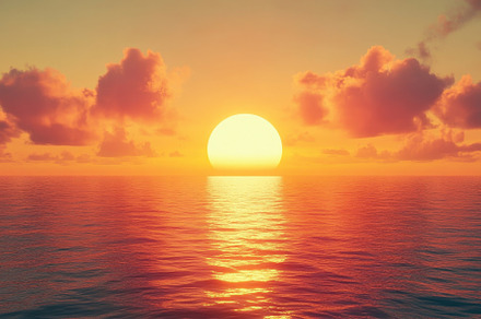 Stunning sunset over the horizon wit, a Photo by Iftikhar Alam