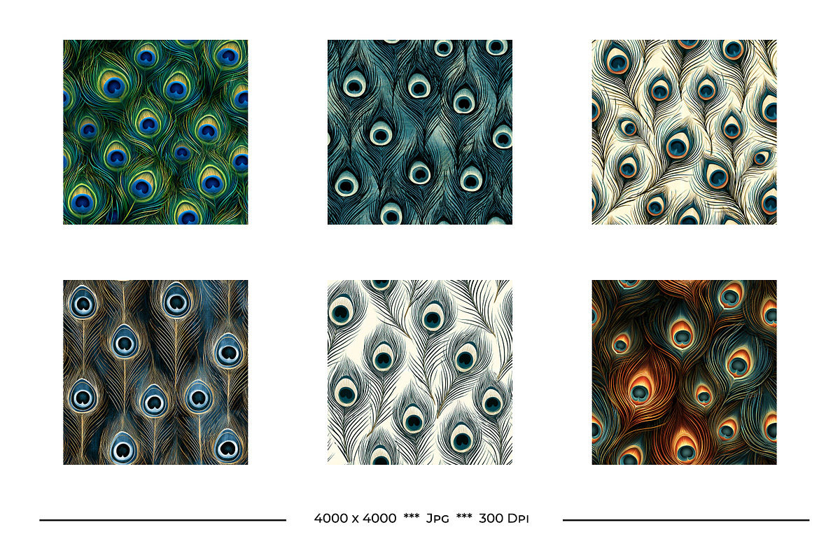 Peacock Feather Animal Print Designs, a Pattern Graphic by karenfoleyphoto (Photo 6 of 11)