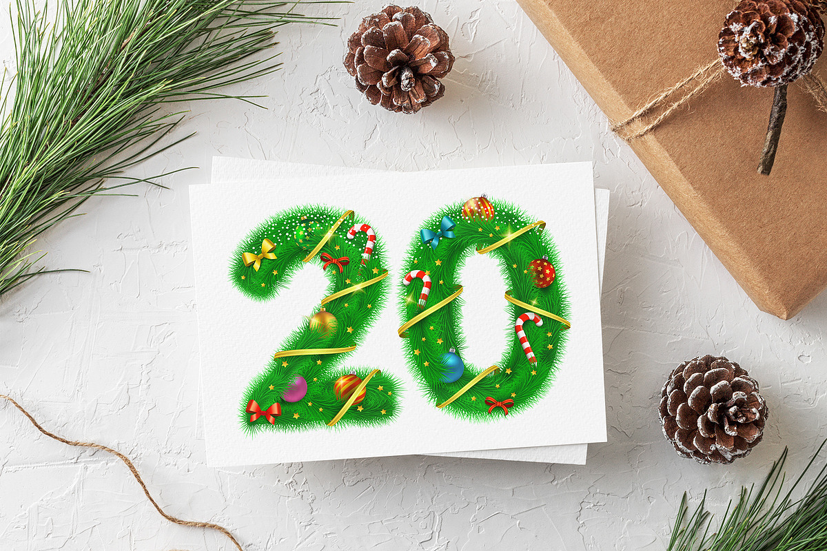 Christmas Fir Tree Vector Alphabet, an Object Graphic by Chuhastock (Photo 12 of 12)