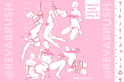 Procreate Body Pose Female brushes, a Brush Add-On by Revabrush (Thumbnail 5 of 6)