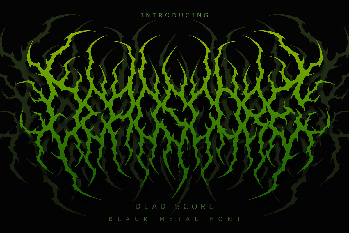 Deadscore | Black Metal Font Vol. 8, a Blackletter Font by Madhaline Studio (Photo 1 of 15)