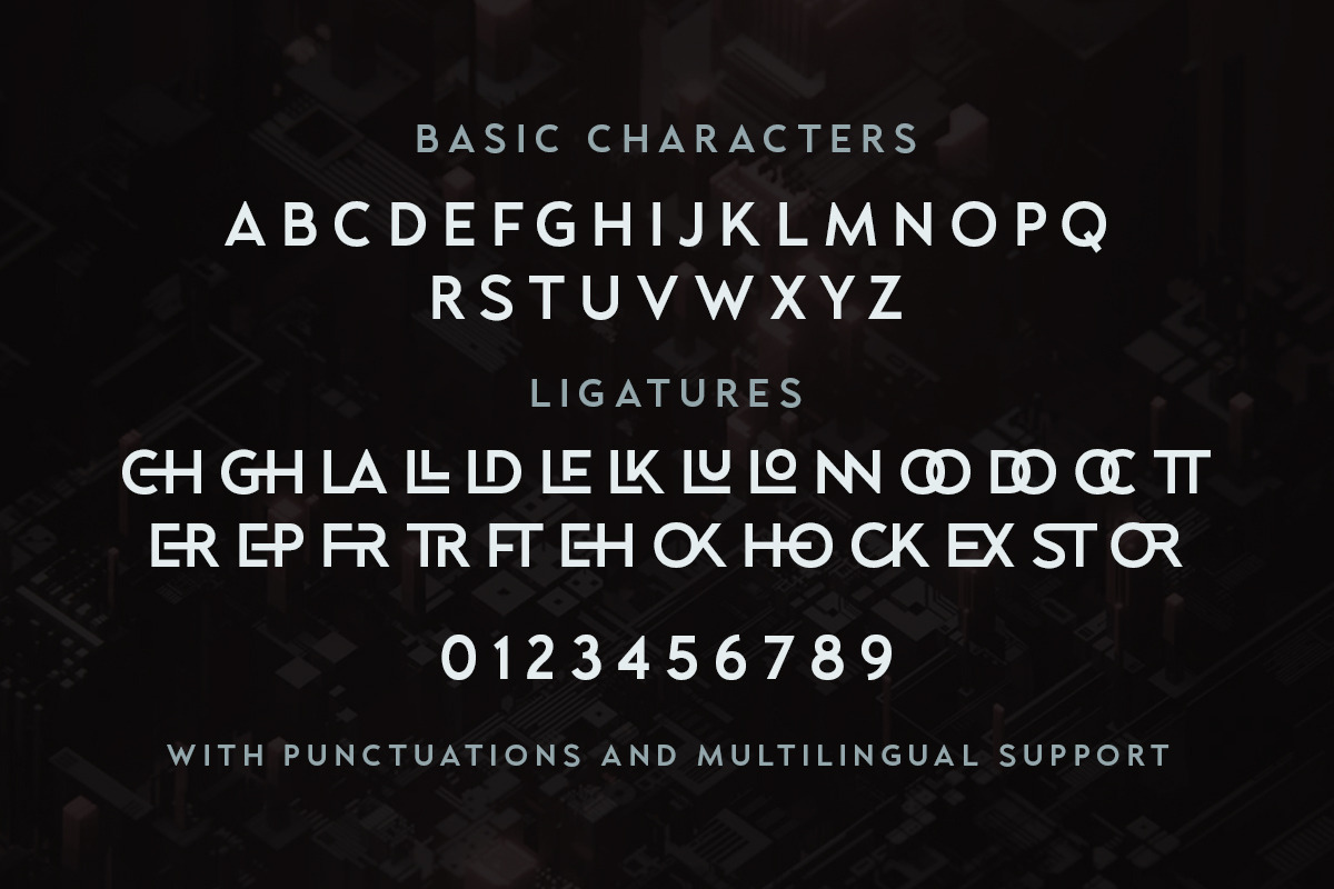 Cloudsters - Ligature Logo Font, a Sans Serif Font by Sarid Ezra (Photo 7 of 7)