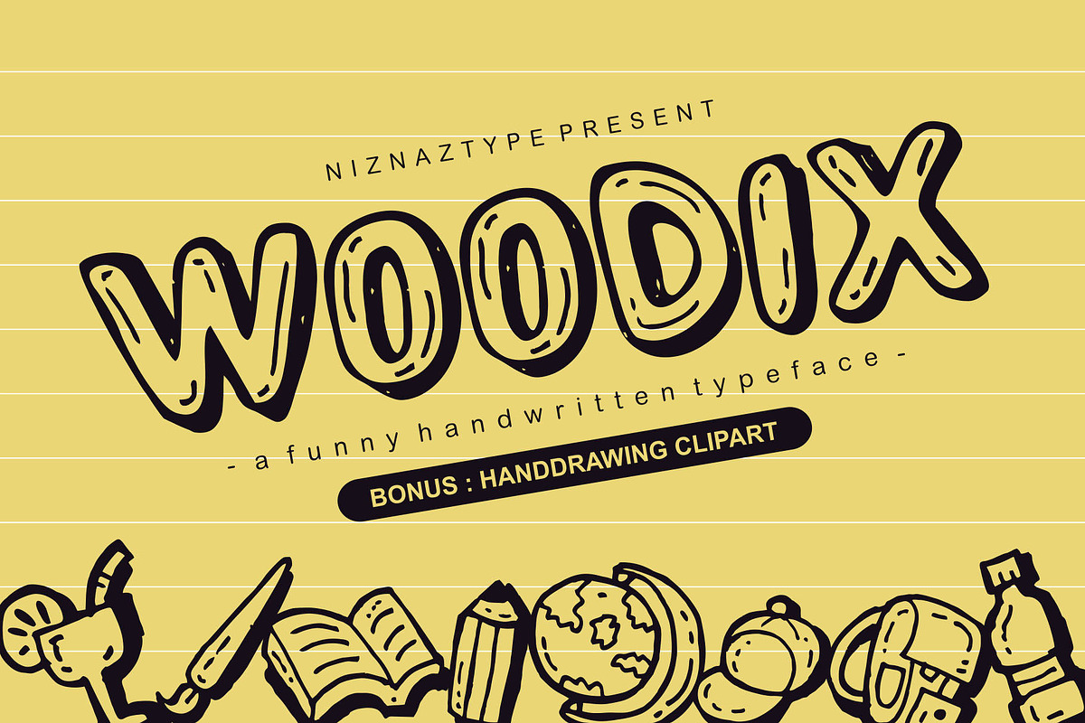 Woodix Font, a Handwritten Font by nIznaztype (Photo 1 of 6)