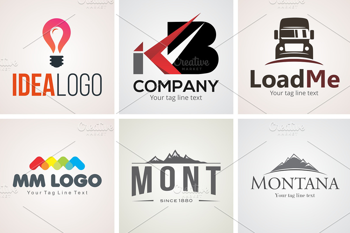 Unique Logo Design Template Set 12