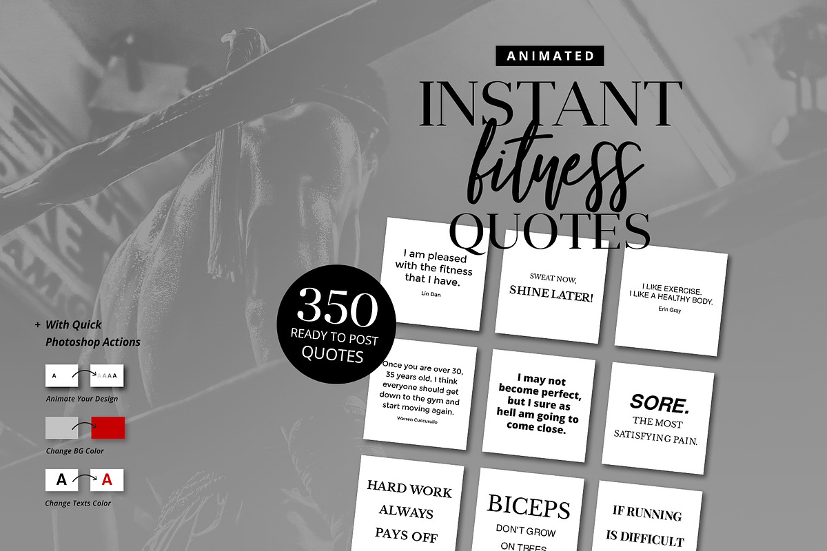 Animated Instant Fitness Quotes, a Social Media Template by LogoLabs (Photo 1 of 4)