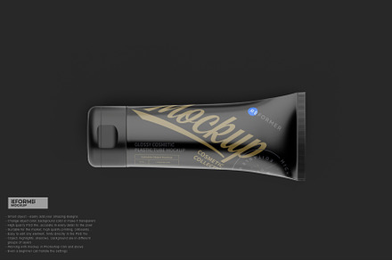 Glossy Cosmetic Tube Mockup, a Mask Mockup by Reformer Mockup