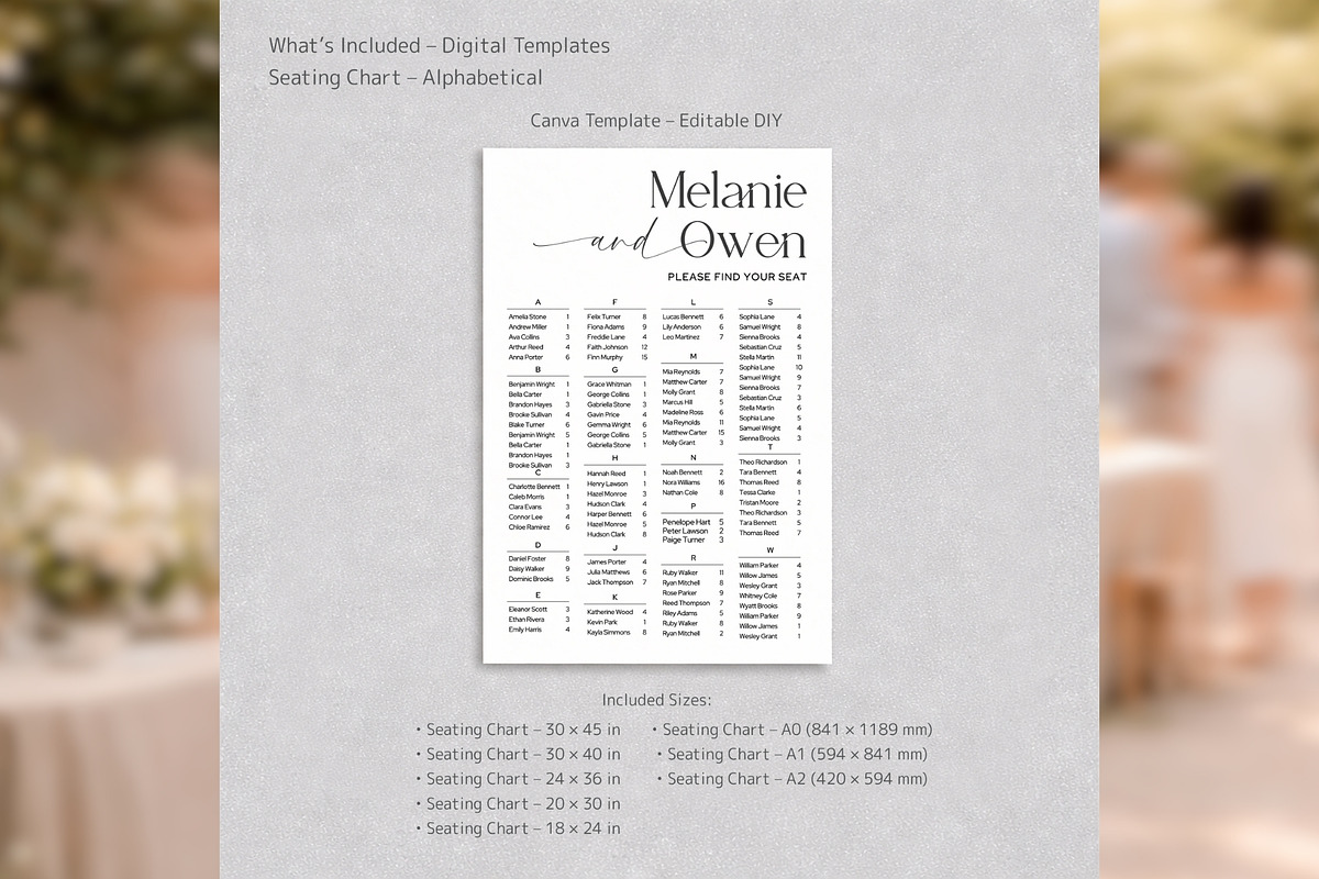 Elegant Alpha Seating Canva bd005, a Poster Template by TyphoonStudio (Photo 2 of 10)