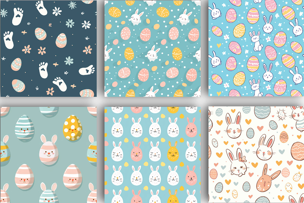 Cute Easter Painted Seamless Pattern, a Pattern Graphic by DreamCafeArt (Photo 6 of 7)