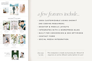 Maisie Lane Showit Website Template