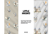 Knights dragons seamless pattern kid, a Pattern Graphic by Milatoo (Thumbnail 4 of 5)