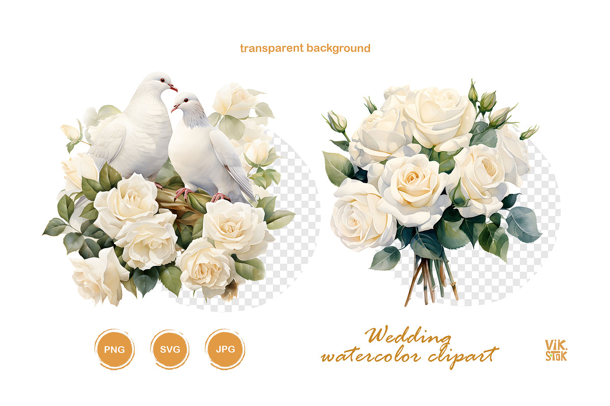 Watercolor Wedding clipart, a Person Illustration by vik.stock (Photo 4 of 6)