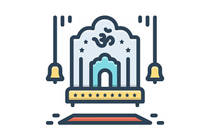 Worship room color icon, a Duotone Icon by Creative priyanka