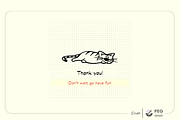 Cat Illustrations Hand-Drawn Kawaii, an Animal Illustration by Peg Design (Thumbnail 6 of 6)
