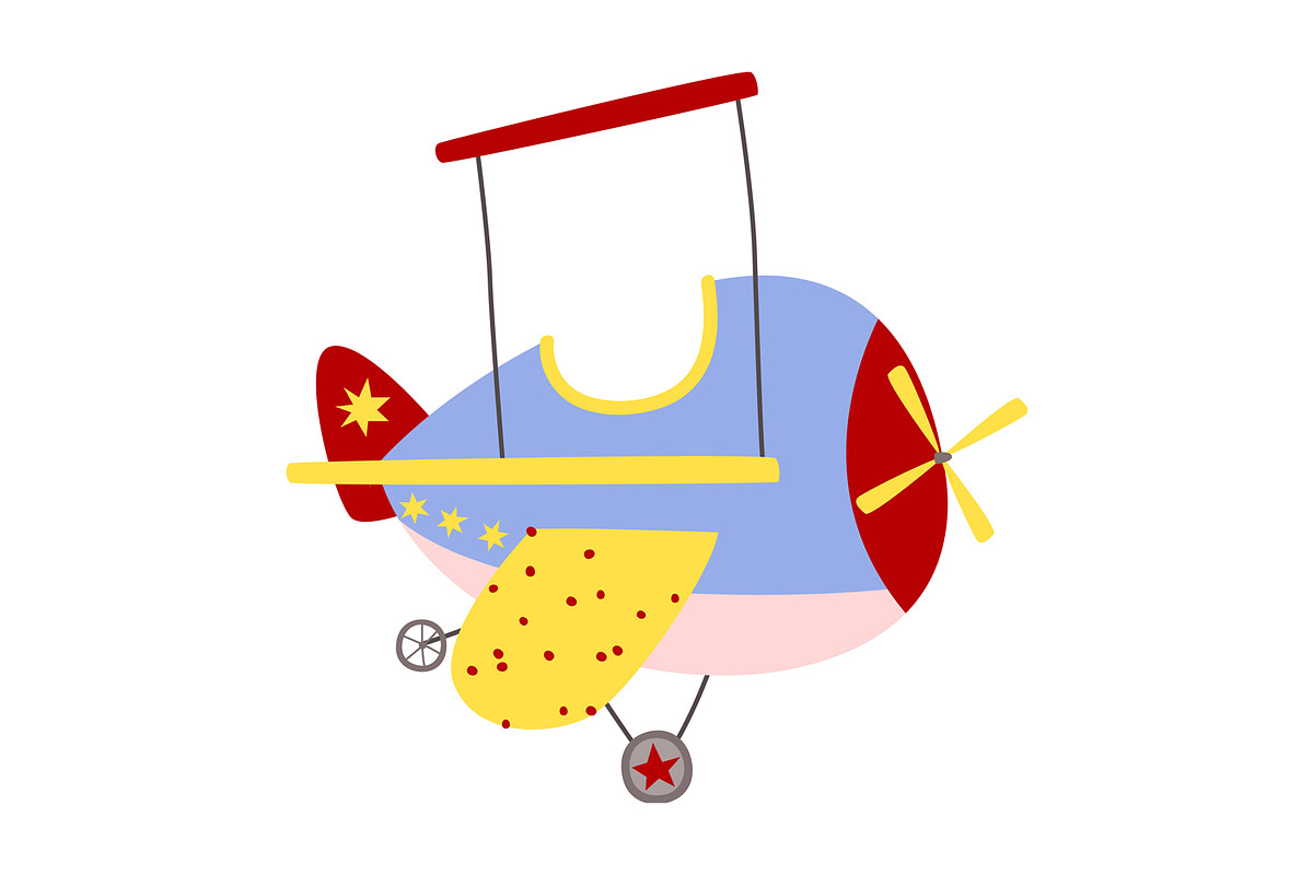 12 Hand-Drawn Cute Airplanes Clipart, a Transportation Illustration by the_myro (Photo 6 of 13)