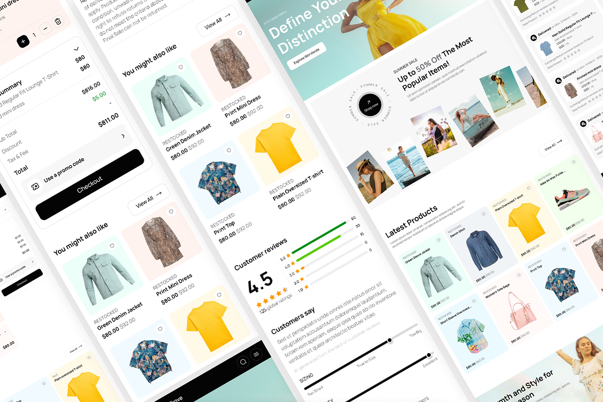 Trendtrove: Fashion eCommerce Websit, an UI Kit Template by Fluttertop (Photo 3 of 7)