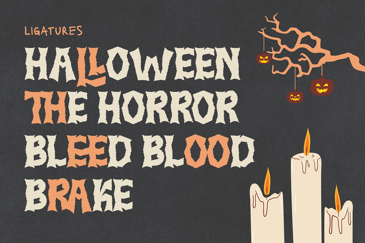 Skullwick - Horror Gothic Halloween, a Blackletter Font by Illushvara Design (Photo 9 of 12)