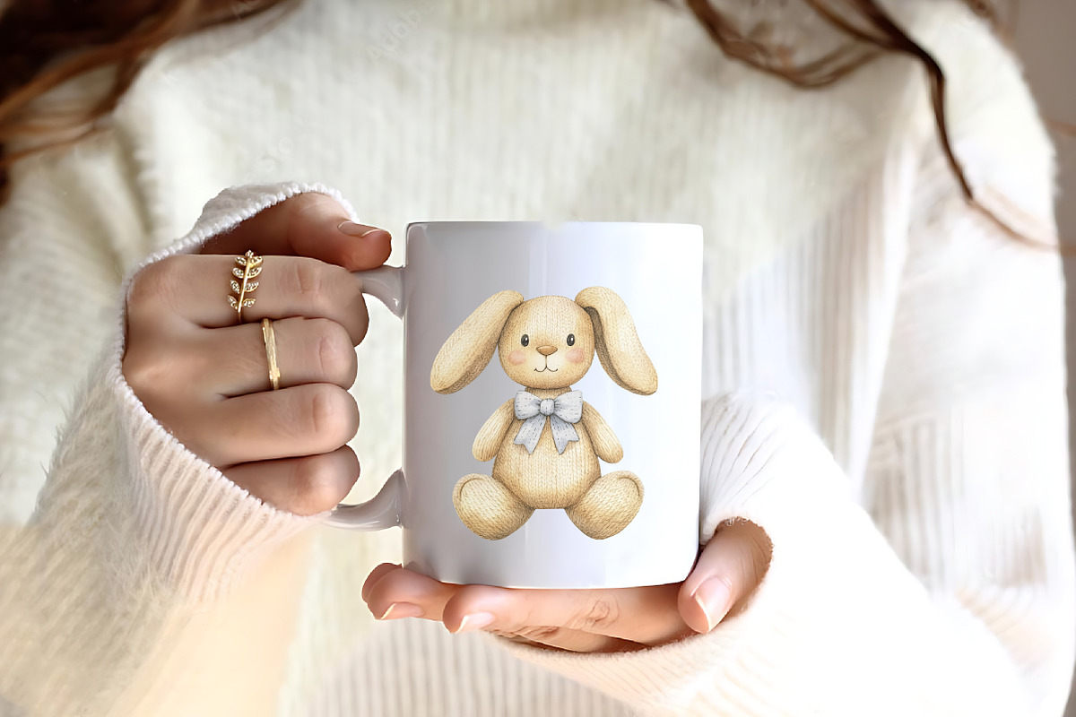 Vintage Knitted Plush Baby Animals, an Illustration by CreationArt (Photo 6 of 9)