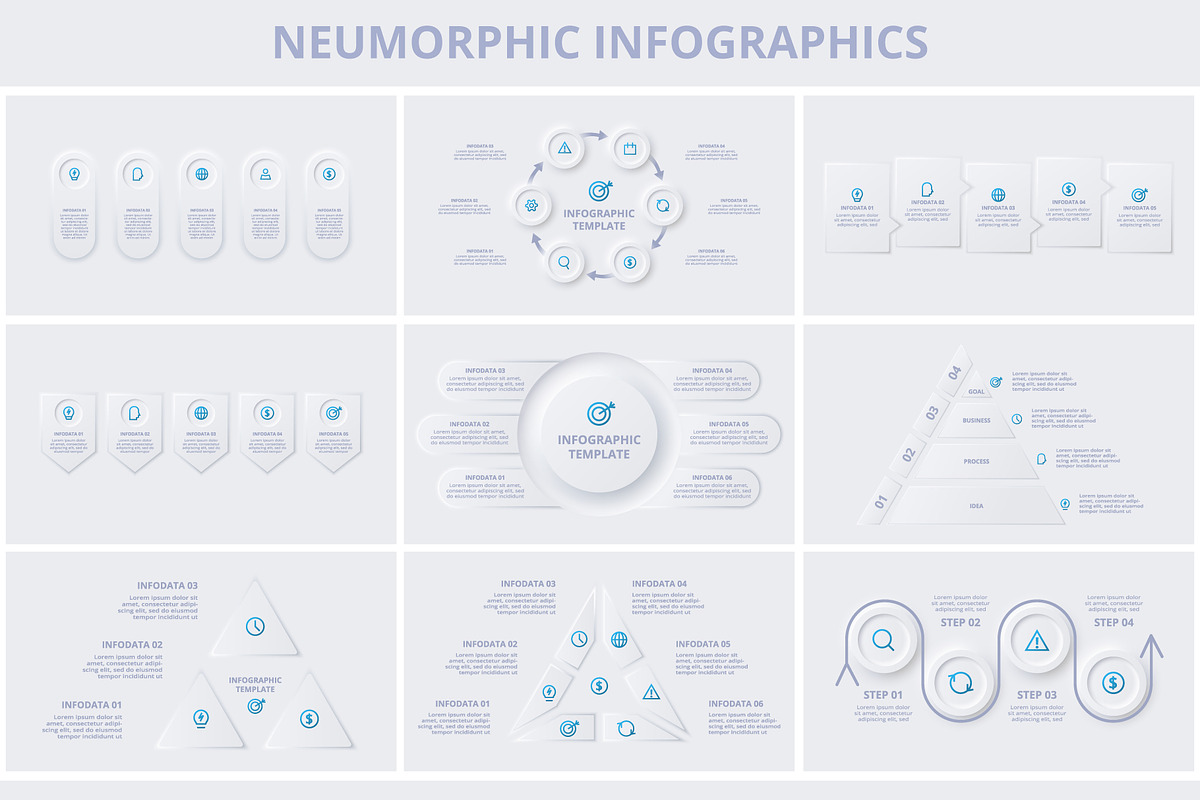Neumorphic Presentation Template preview 5