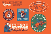 Vintage Western Graphic Assets, an Illustration by ARQAM Studio (Thumbnail 8 of 9)