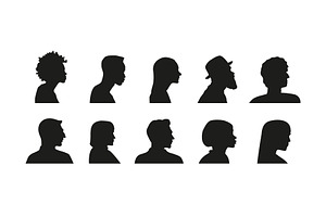 Portrait silhouette side view, a Person Illustration by skripnikbb