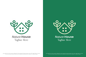 Nature House Building Logo Design, a Branding & Logo Template by Morvana Crew