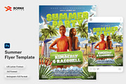 Summer Flyer Template, a Flyer Template by Bornx Design (Thumbnail 1 of 5)