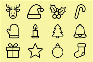 Christmas Vectors Design Elements, an Icon by Vectorium Studio