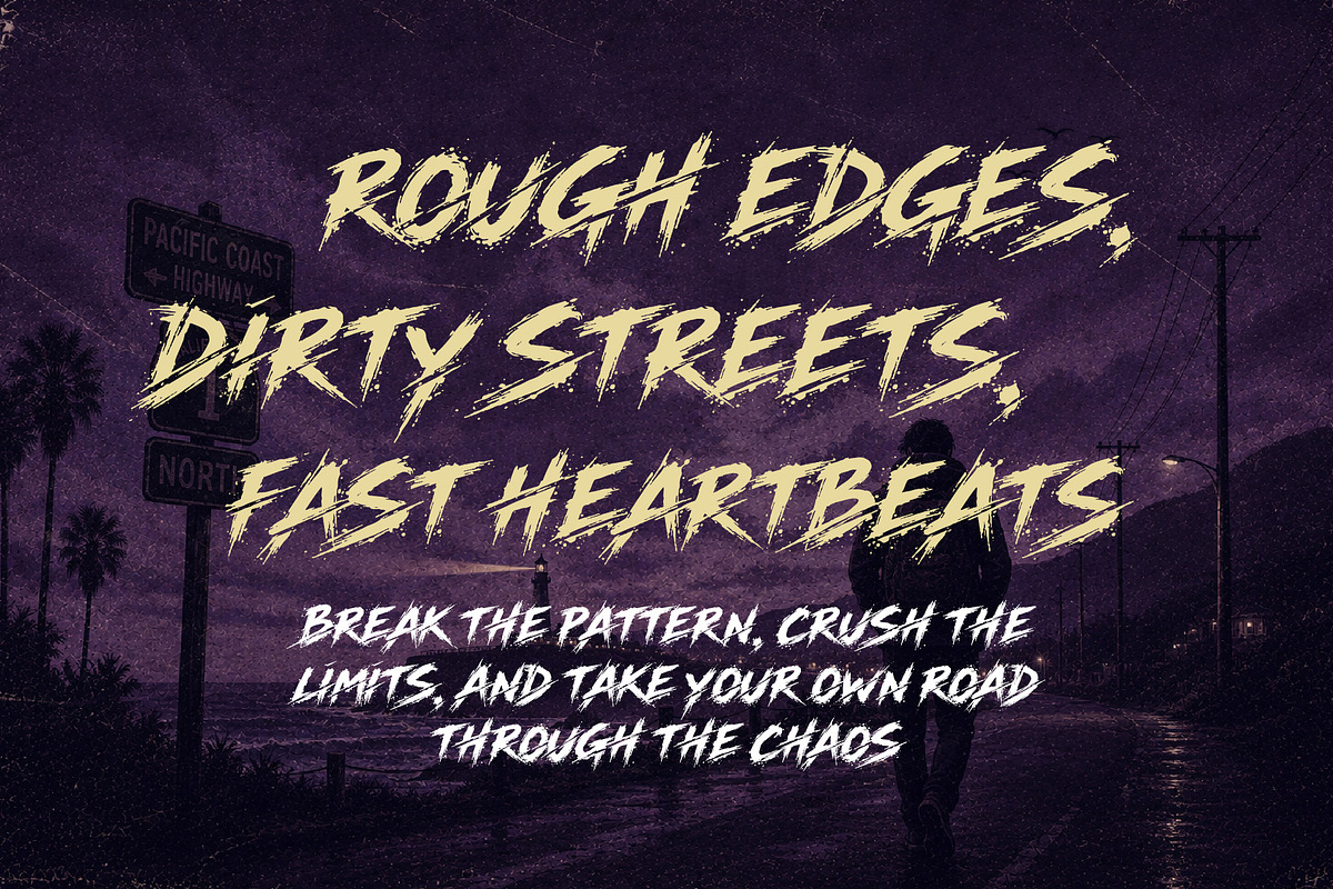 MoonSlash - Raw Cuts Typeface, a Handwritten Font by HypeWorksCo (Photo 7 of 14)