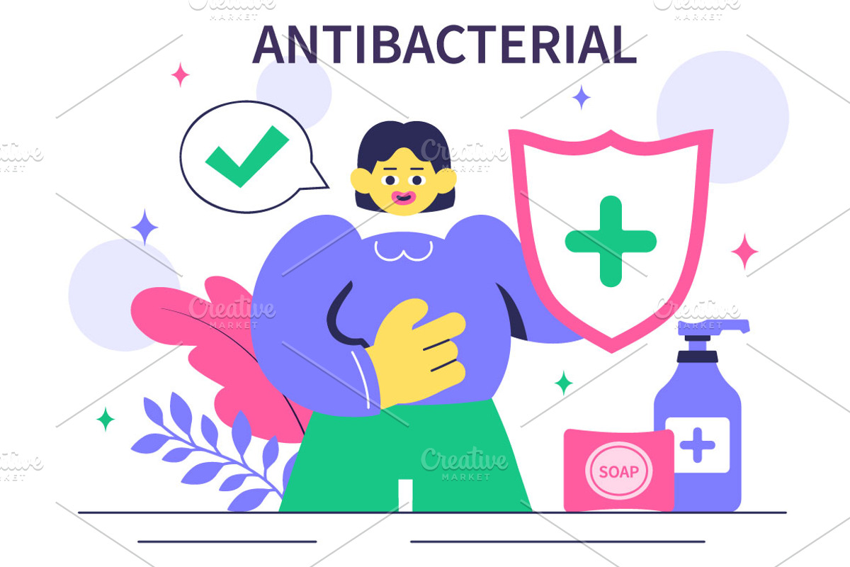 11 Antibacterial Illustration, a Healthcare Illustration by denayunebgt (Photo 4 of 5)