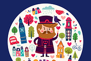 Illustrations with London symbols, a Decorative Illustration by MoleskoStudio (Thumbnail 5 of 9)