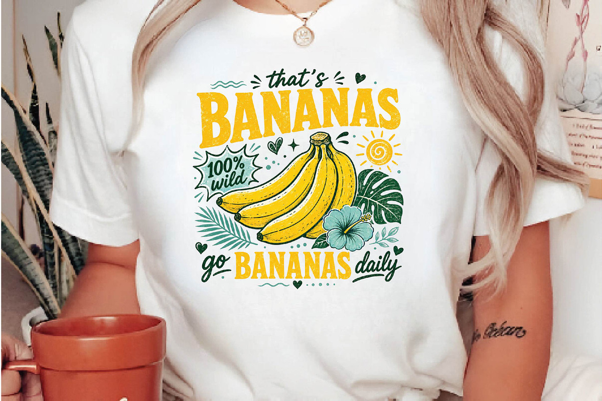 Bananas Daily Sublimation Design, a Seasonal Illustration by DreamPrint404 (Photo 5 of 6)
