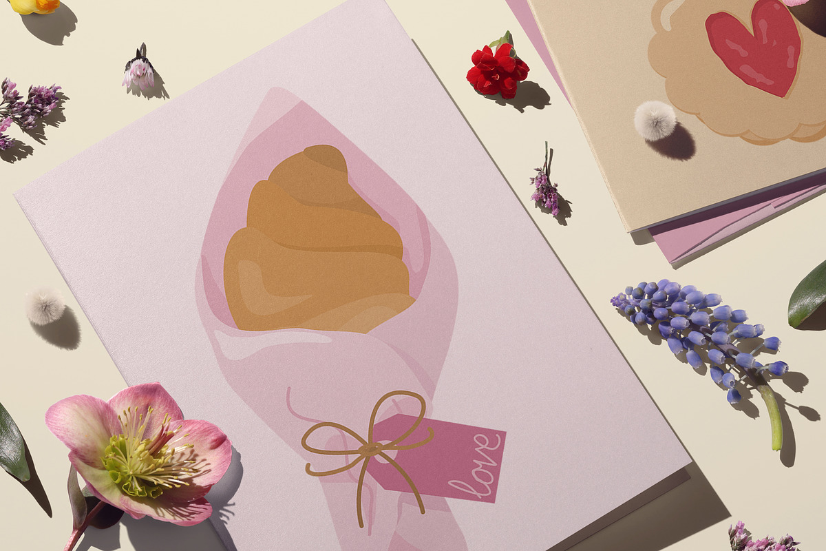 Pastries Bakery Clipart & Pattern, a Food Illustration by Vaniuta_Art (Photo 2 of 13)
