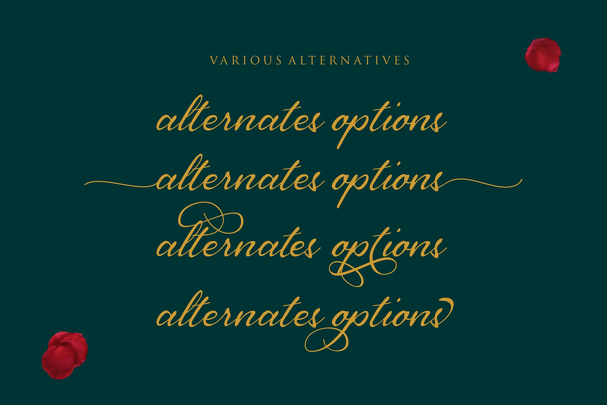 Luxuriougenics, a Script Font by Pollux of Geminorum (Photo 8 of 12)