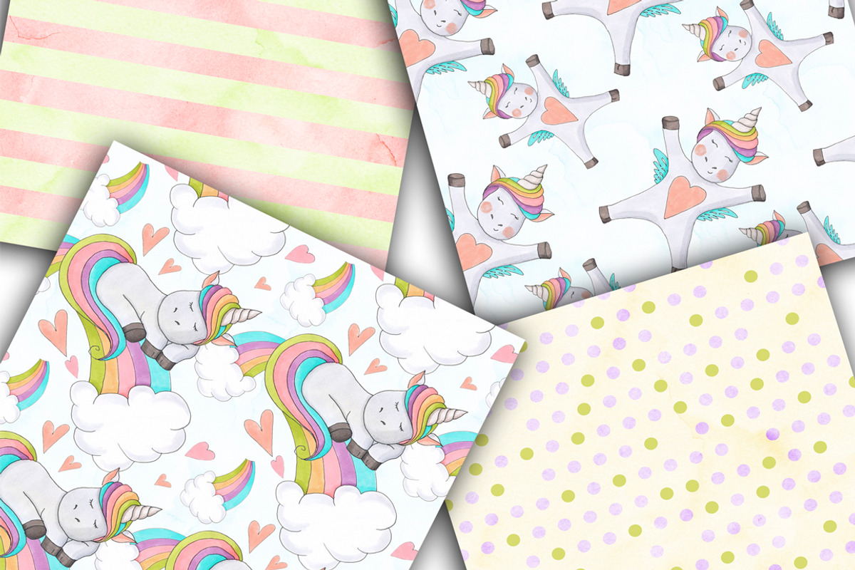 Cute Unicorns Collection, an Animal Illustration by Tanya Kart (Photo 5 of 8)