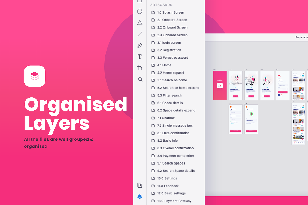 Popspace A space renting app, an App Template by Nik Design (Photo 3 of 10)
