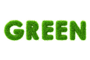 3d word GREEN text with grass, a Plants & Tree 3D Model by Marozhkastudio