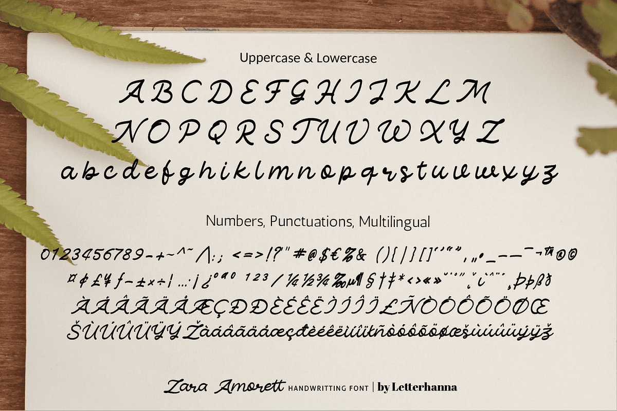 Zara Amorett Font, a Handwritten Font by Letterhanna Studio (Photo 10 of 15)