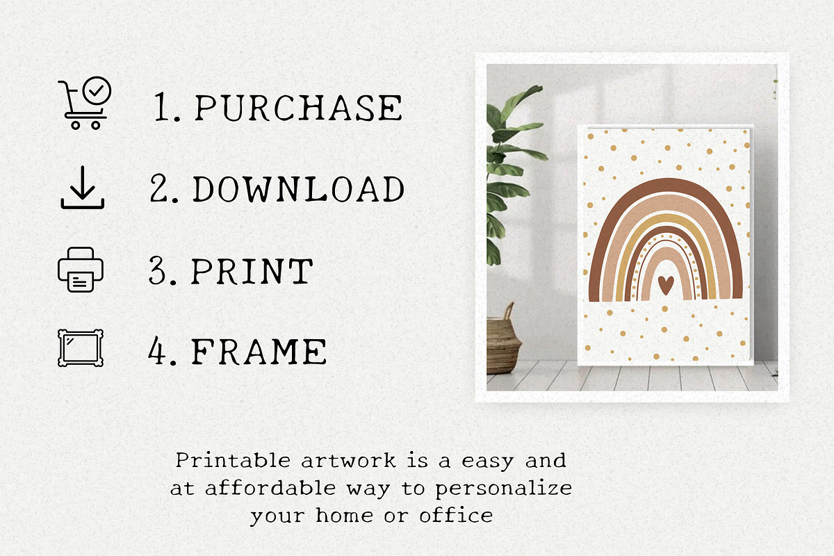 Rainbow Wall Art Print Set, a Wallpaper Graphic by Helospace (Photo 9 of 10)