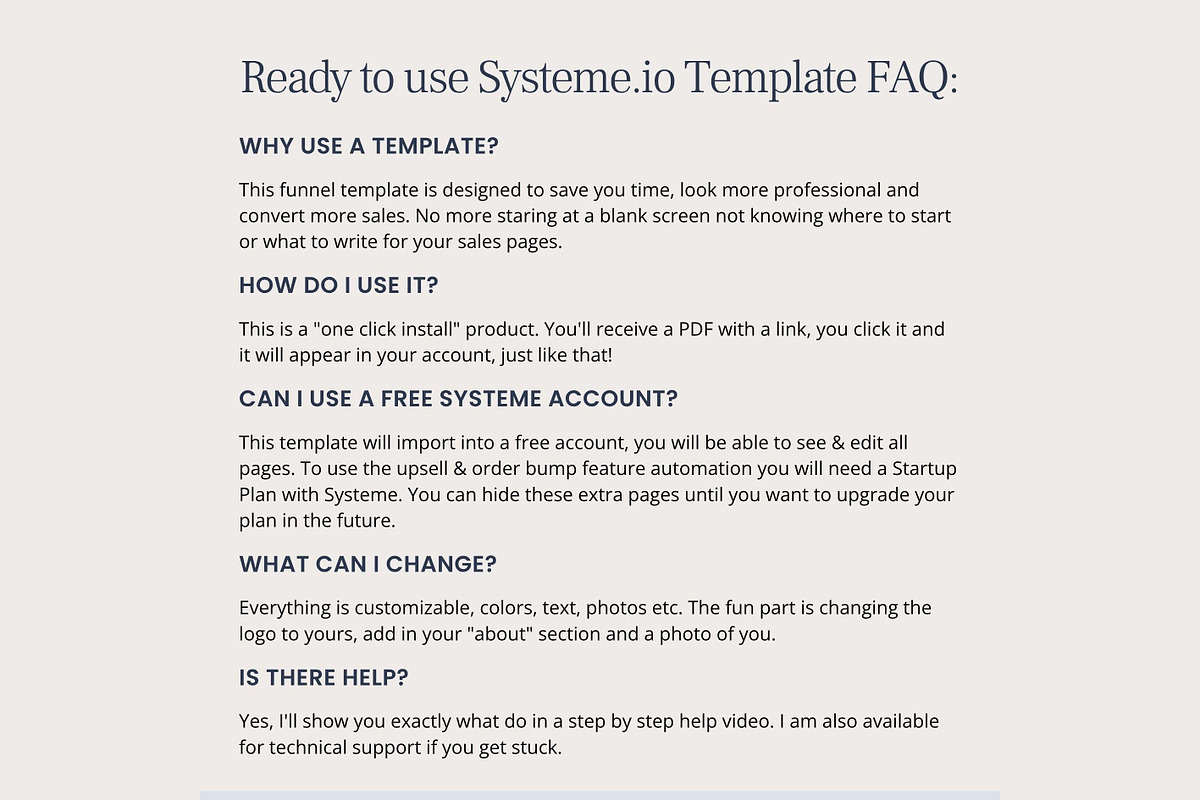 Systeme.io Salt & Sky Funnel, a Landing Page Template by Hayley's Digital Hub (Photo 7 of 10)