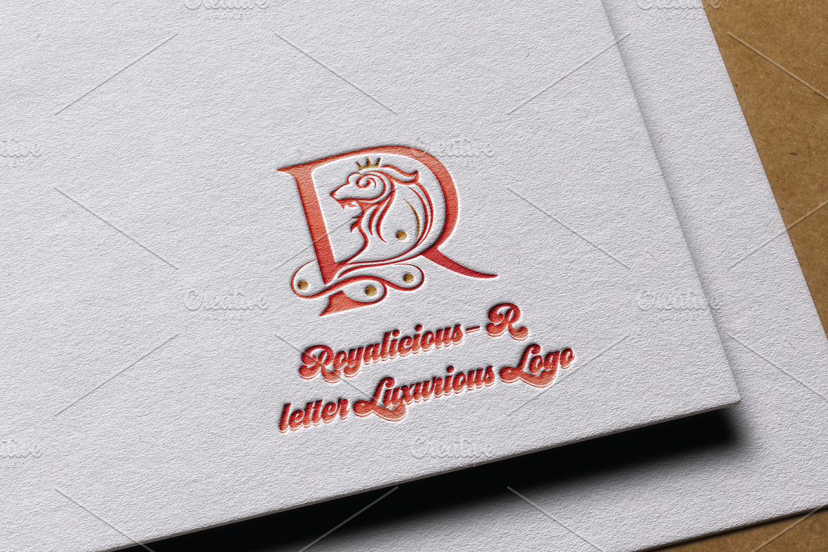 Royalicious R letter Luxurious lion, a Branding & Logo Template by FusionadCreates (Photo 5 of 6)
