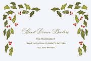 Fall Pumpkins & Winter Holly Frames, an Object Graphic by SarahOMaryDesigns (Thumbnail 1 of 2)