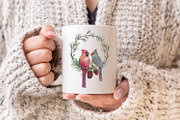 cardinal christmas watercolor, a Decorative Illustration by Art & Things (Thumbnail 5 of 11)