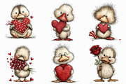 Cute Baby Duck Valentine Clipart, an Illustration by Libby Wishes (Thumbnail 4 of 7)