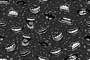 unique mouth sketch, a Pattern Graphic by AAN Seamless Shop (Thumbnail 2 of 3)